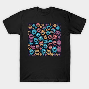 cute monsters halloween colors T-Shirt